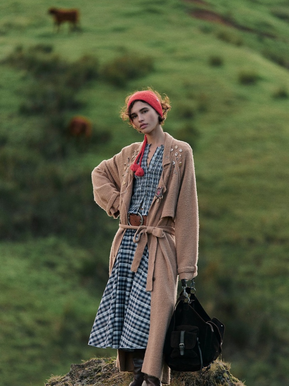 We The Free 'Trespass' Trench Sweater in Honey / Morning Sand (NWT) - Picture 5 of 5